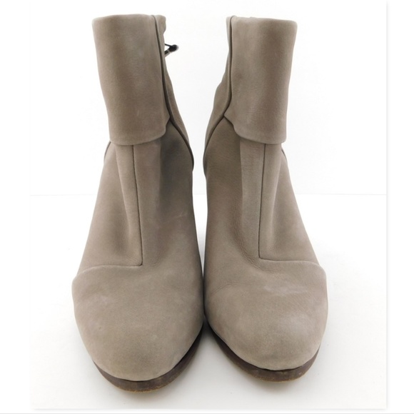 RAG&BONE Light Gray Leather Cap Toe Block Heel Ankle Boots 40 Newbury - Picture 2 of 8